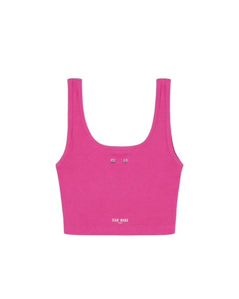 TWD x CHUANG ASIA CROPPED TANK TOP - ROSE RED