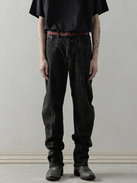 E-CUT JEANS - COLD DYED BLACK