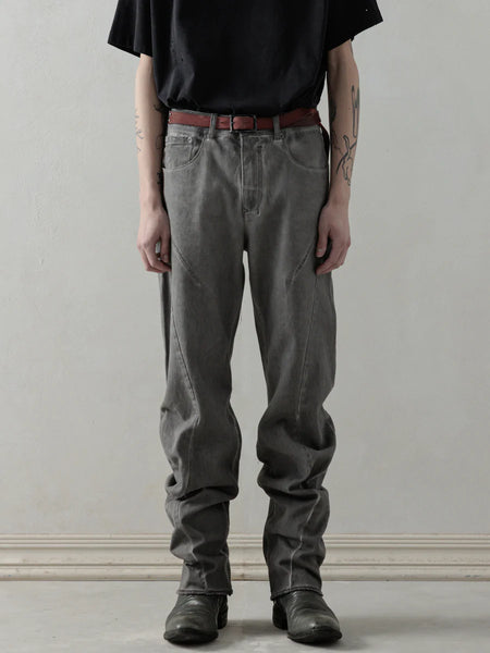 E-CUT JEANS - COLD DYED GREY