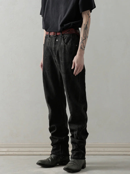 E-CUT JEANS - COLD DYED BLACK