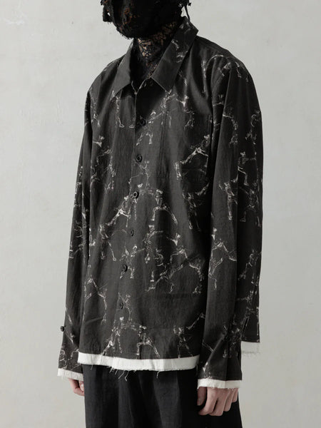 SS25 SEASONAL PRINT L/S SHIRT - BLACK