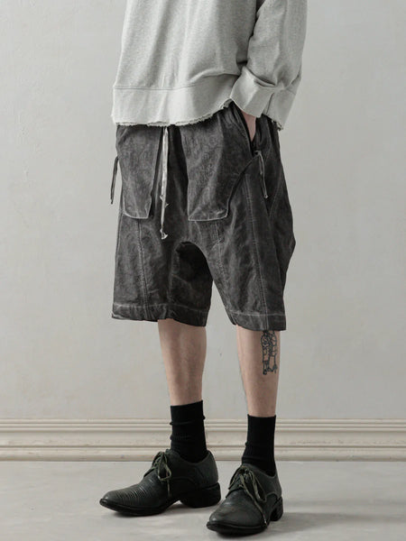 OBJECT-FADED SHORTS - DYED GREY