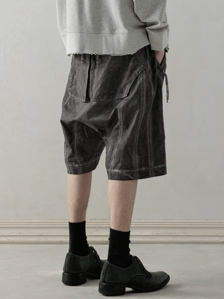 OBJECT-FADED SHORTS - DYED GREY