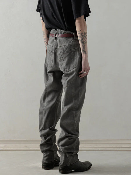 E-CUT JEANS - COLD DYED GREY