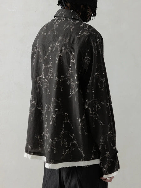 SS25 SEASONAL PRINT L/S SHIRT - BLACK