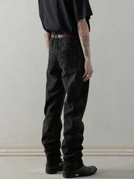 E-CUT JEANS - COLD DYED BLACK