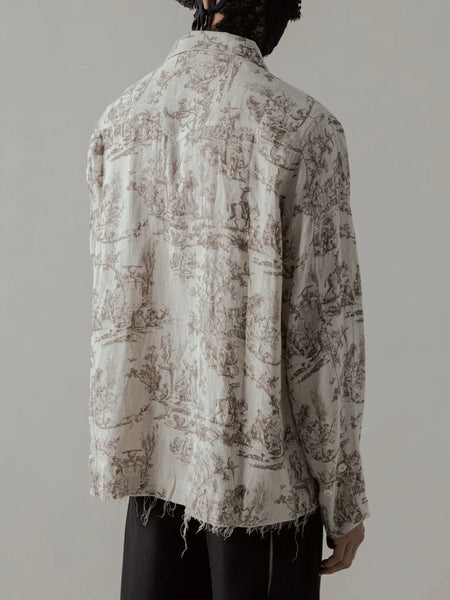24FW SEASONAL PRINT L/S SHIRT - BEIGE