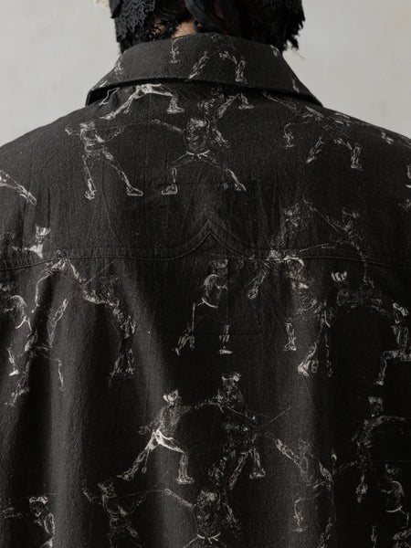 SS25 SEASONAL PRINT L/S SHIRT - BLACK