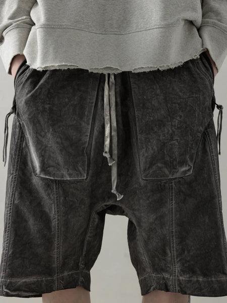 OBJECT-FADED SHORTS - DYED GREY