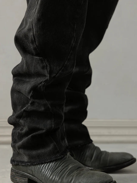 E-CUT JEANS - COLD DYED BLACK