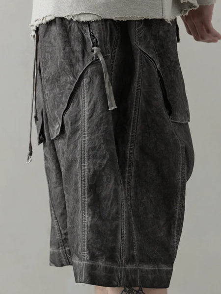 OBJECT-FADED SHORTS - DYED GREY