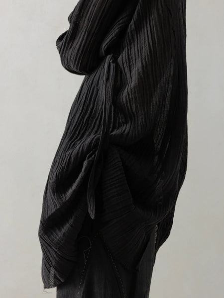 PRICK STITCH TUNIC - BLACK