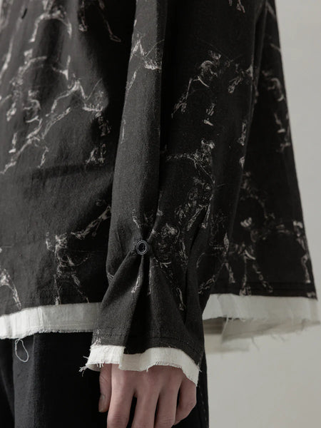 SS25 SEASONAL PRINT L/S SHIRT - BLACK