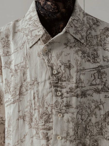 24FW SEASONAL PRINT L/S SHIRT - BEIGE