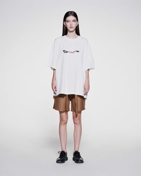 EYES EMB. LOGO TEE - WHITE