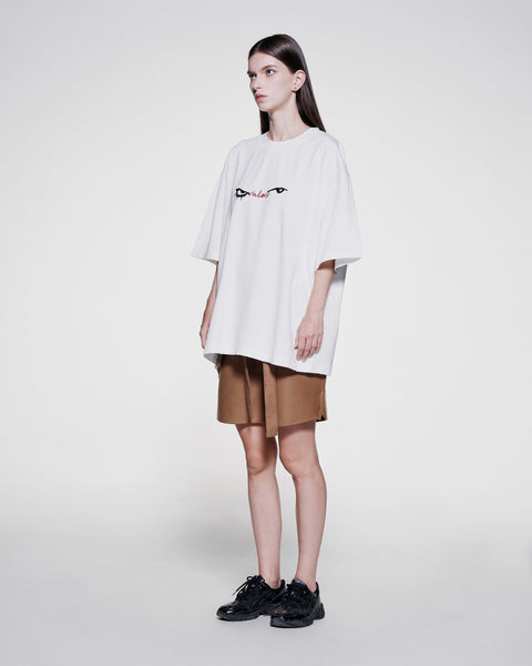 EYES EMB. LOGO TEE - WHITE
