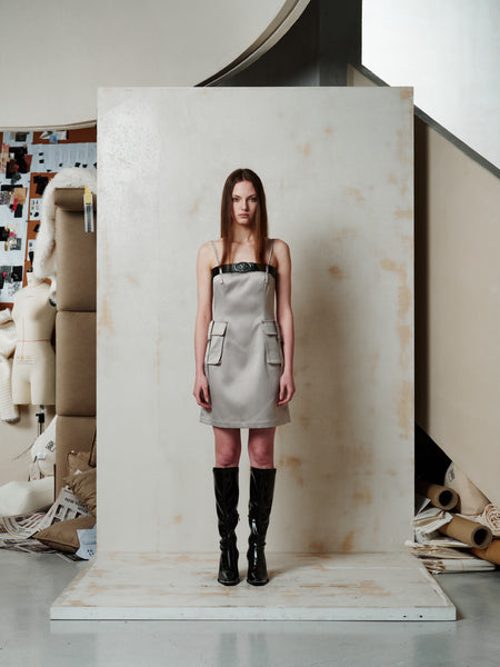 CARGO DRESS - SILVER