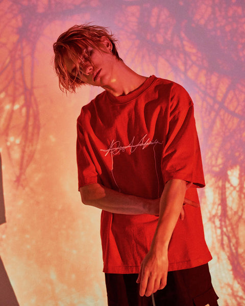 "CURED" EMBROIDERED LOGO TEE
