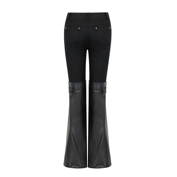 DUO FABRIC FLARED PANTS
