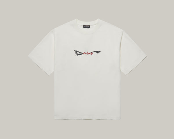 EYES EMB. LOGO TEE - WHITE