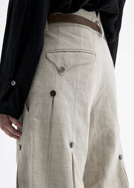 FM SS24 E PANTS - NATURAL DYED BEIGE