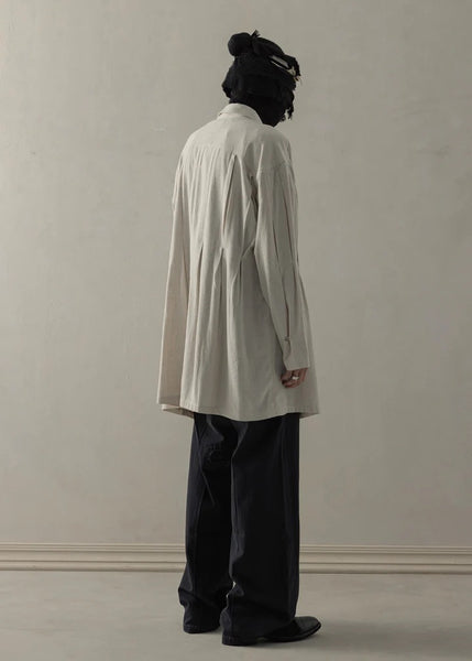 PLEATED LONG SHIRT