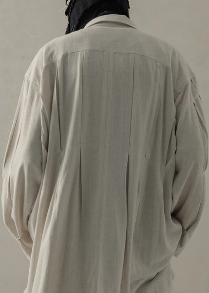 PLEATED LONG SHIRT