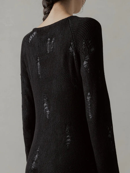 DESTROYED KNIT DRESS