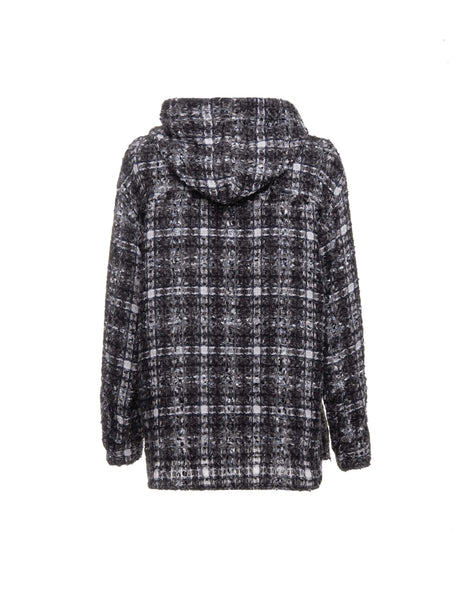TWEED HOODED WOOL JACKET