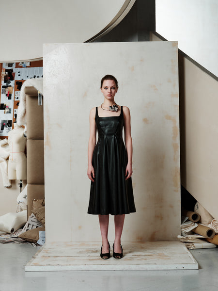 LEATHER LONG DRESS