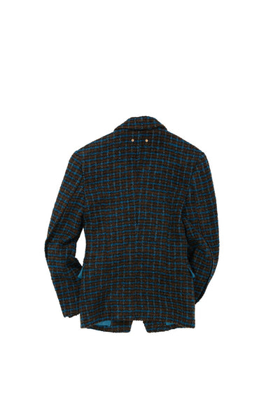ANDRES ALPACA BLAZER - BLUE/BROWN