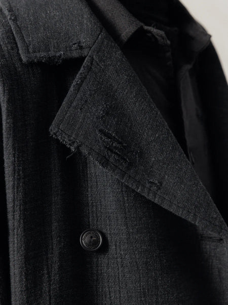 SHEPAERD DOUBLE BREASTED DISTRESSED COAT
