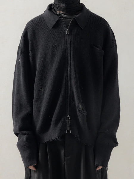 DESTROYED KNIT JACKET