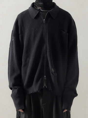 DESTROYED KNIT JACKET