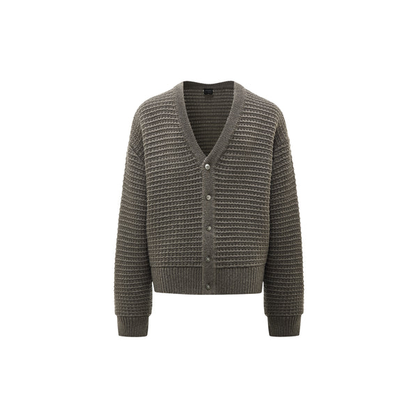 [RESET] V-NECK CARDIGAN - TAUPE