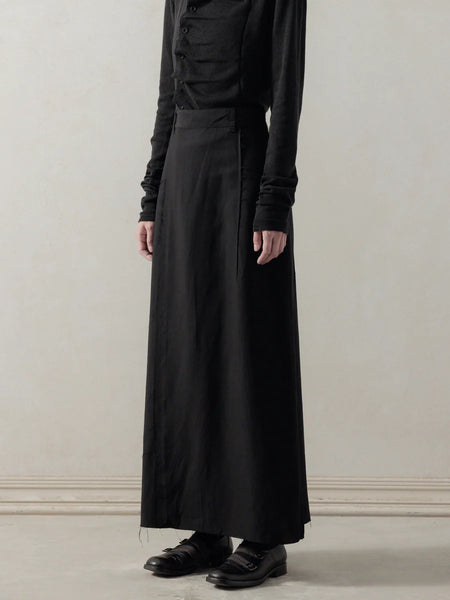 FRAYED SKIRT - BLACK