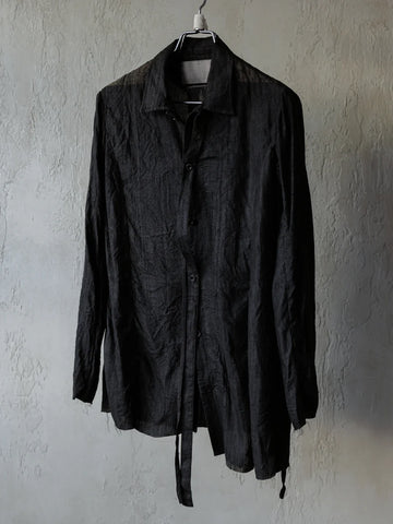 Forgotten Materials || ASYMMETRIC SHIRT - BLACK