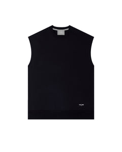 I SEE THE LIGHTS CREWNECK ROLLED SLEEVELESS TEE - METEORITE