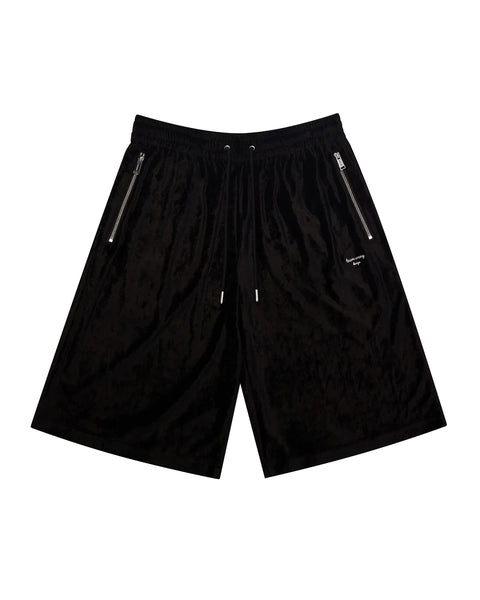 "STAY FOR THE NIGHT" CASUAL SHORTS - BLACK
