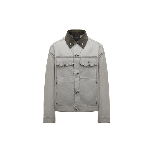 [RESET] PATCHWORK WASHED JACKET - WASHED GRAVEL
