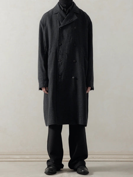 SHEPAERD DOUBLE BREASTED DISTRESSED COAT