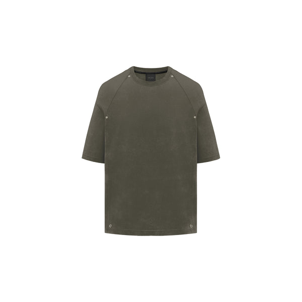 [RESET] WASHED TEE - WASHED DARK MOSS GREEN