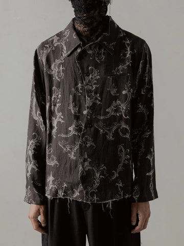 24FW SEASONAL PRINT L/S SHIRT - BLACK
