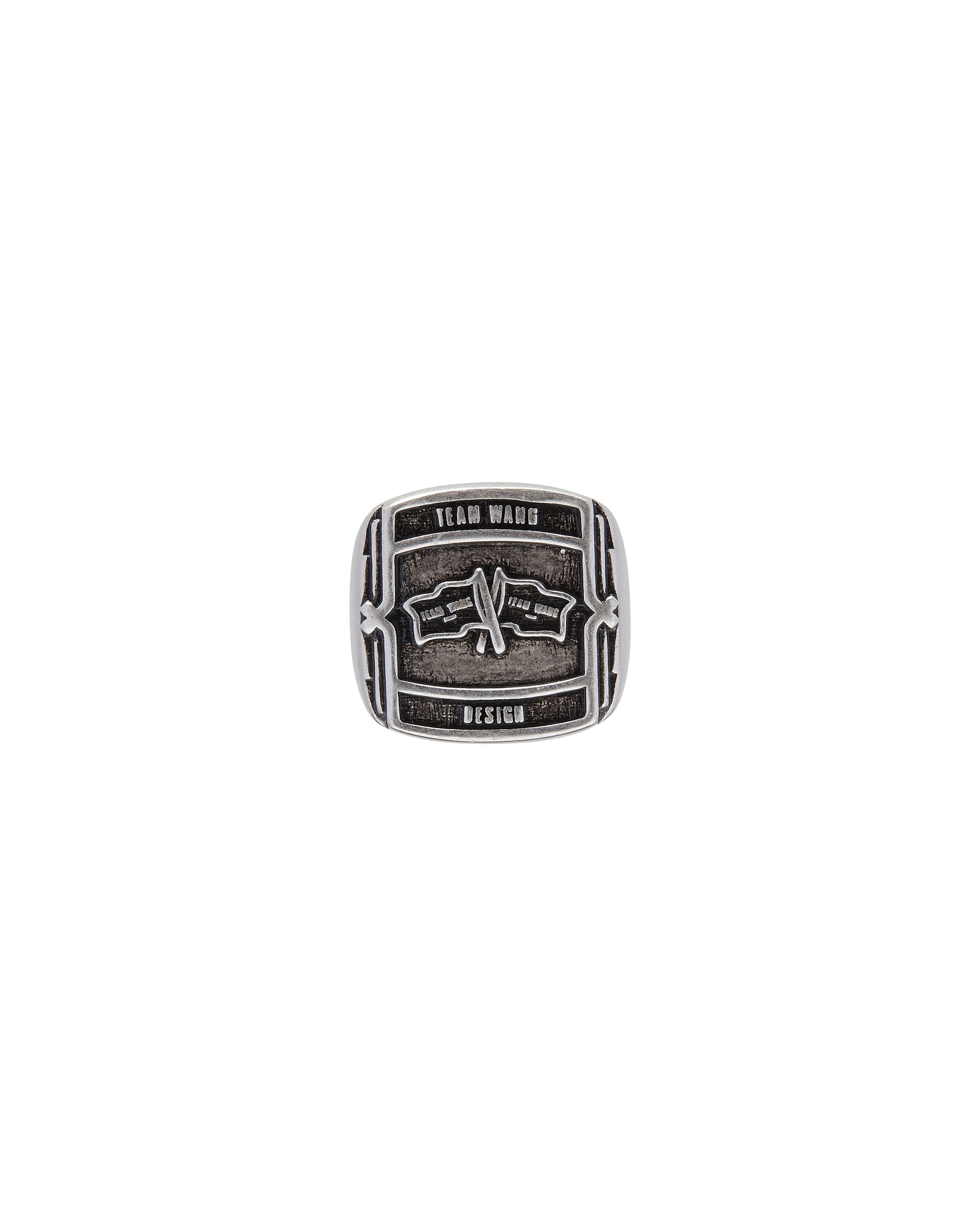 "CHOICES" CROSSED FLAGS SILVER RING