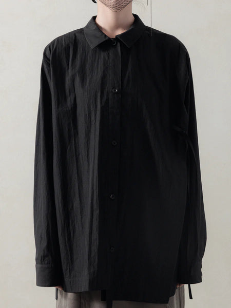 DROP SHOULDER SHIRT - BLACK