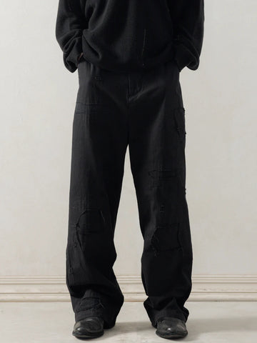 DISTRESSED WORK PANTS
