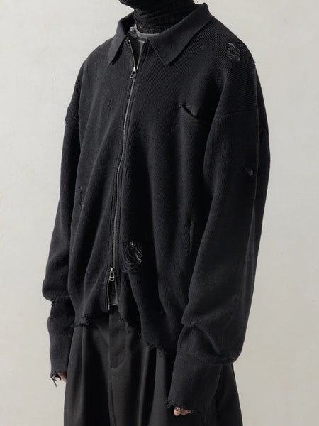 DESTROYED KNIT JACKET