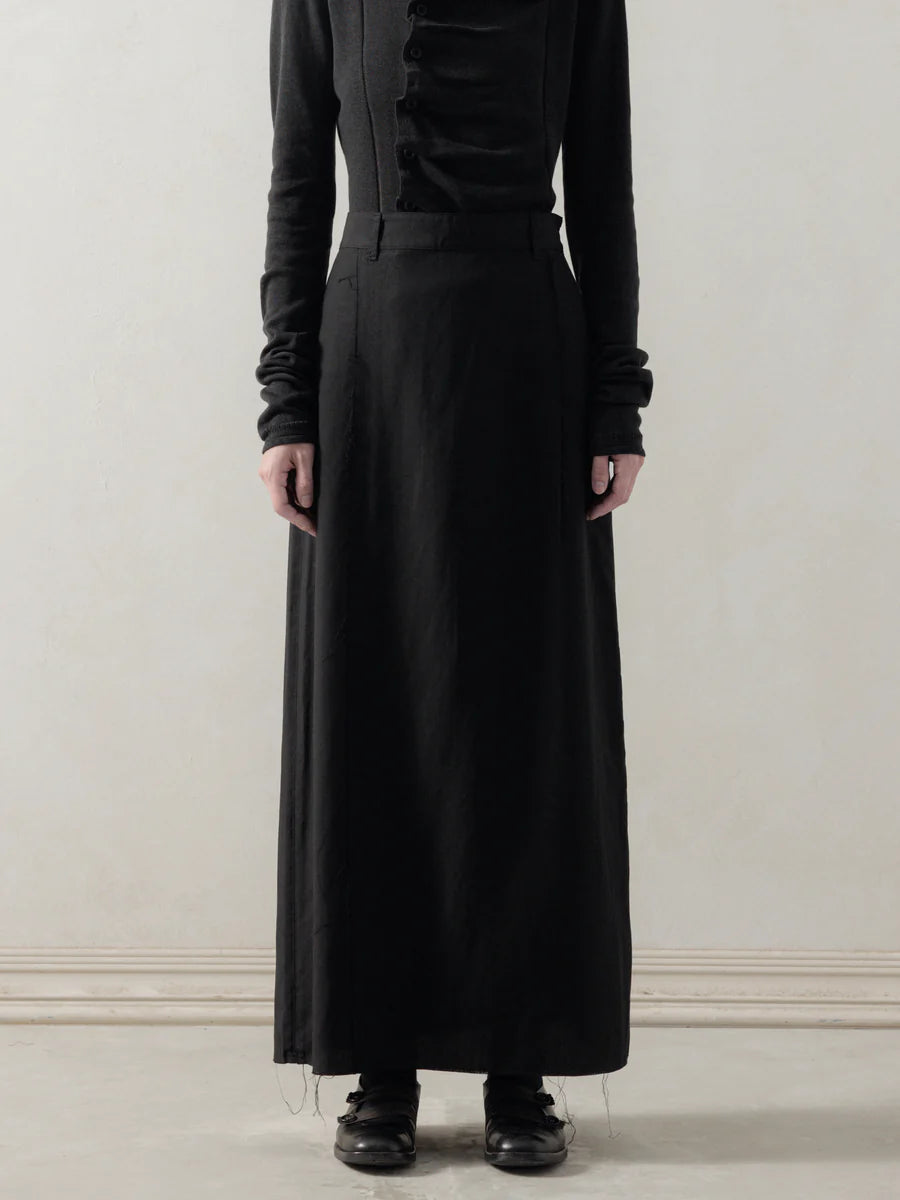 FRAYED SKIRT - BLACK