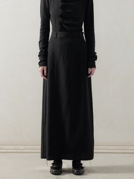 FRAYED SKIRT - BLACK