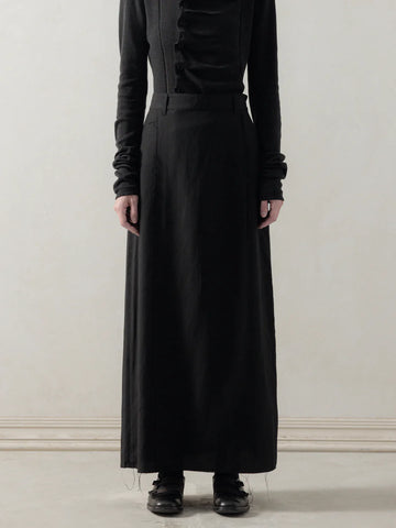 FRAYED SKIRT - BLACK